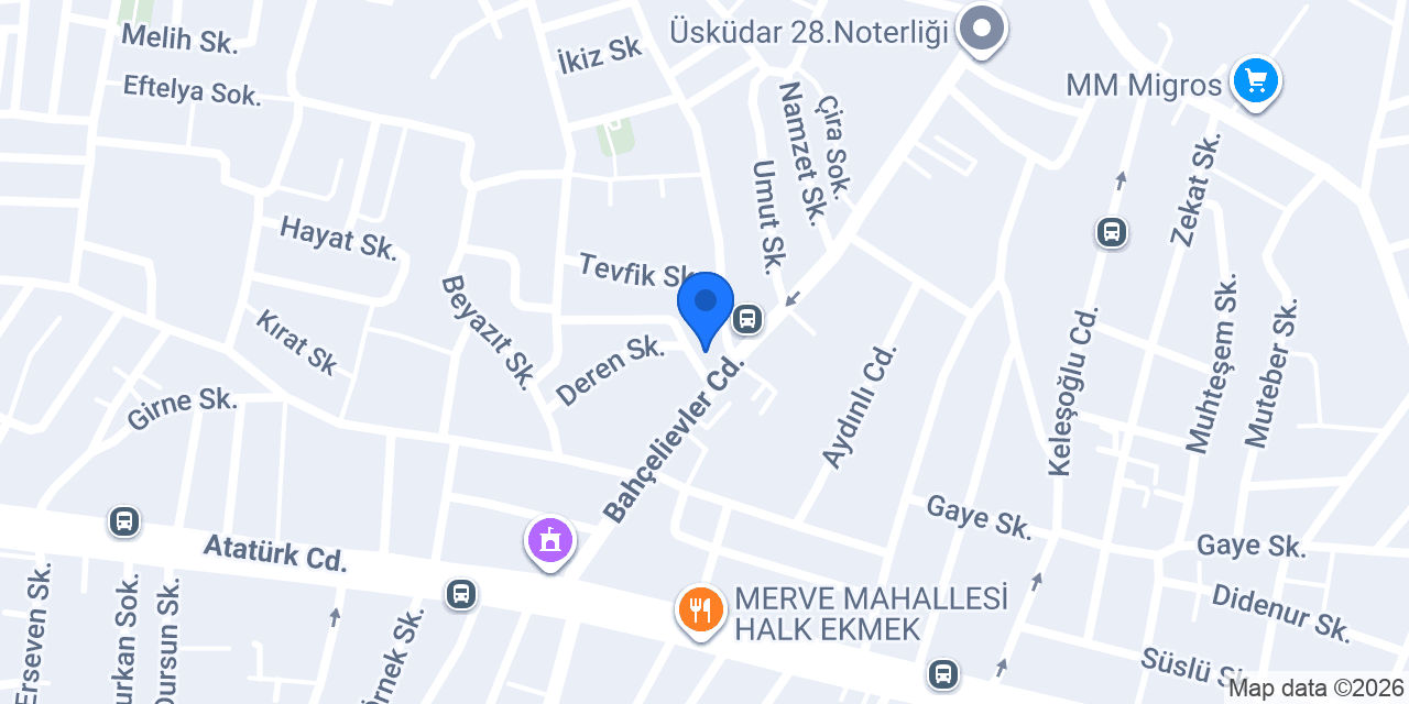 Emfa Aksesuar konumu