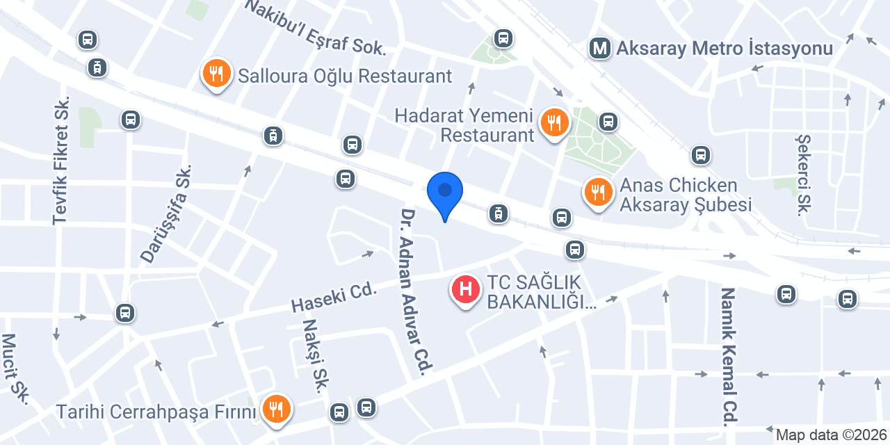 العيادة العينية إسطنبول konumu