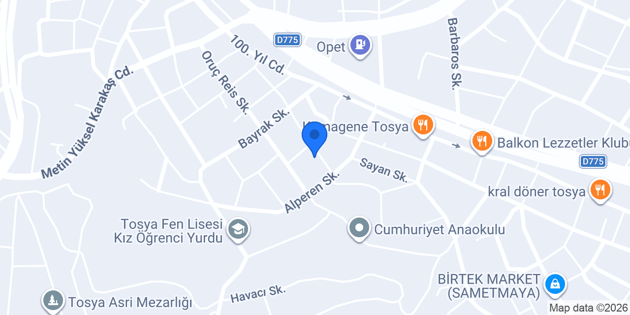 Tosya Halk Eğitimi Merkezi konumu