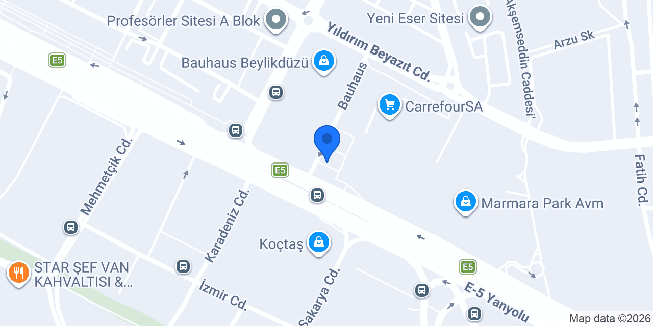 Çiçek Durağı marmarapark konumu