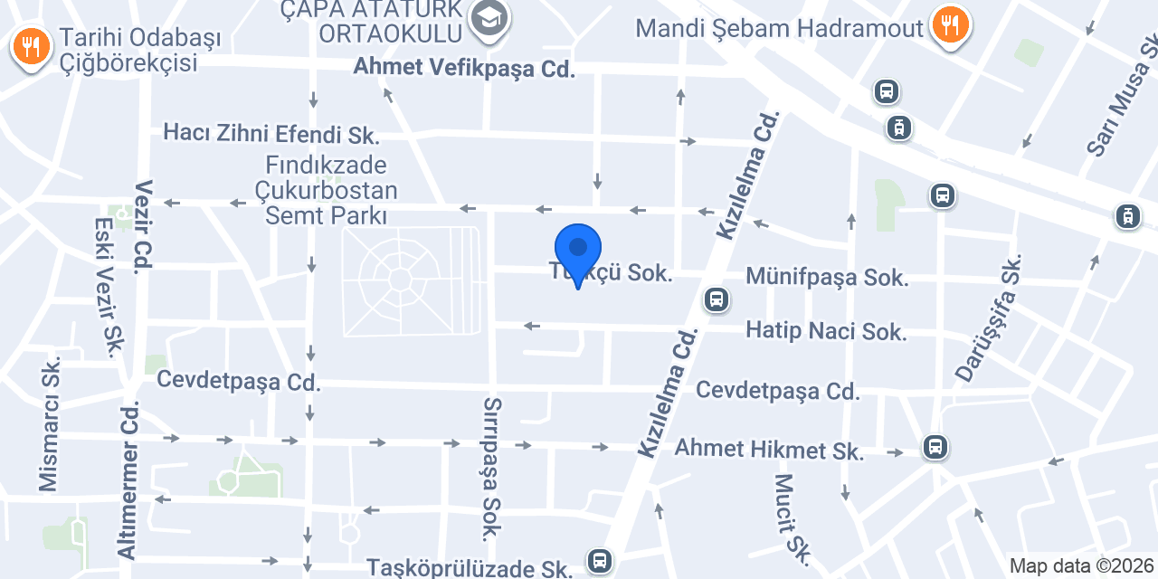Türkçü Sk. Açık Otopark konumu