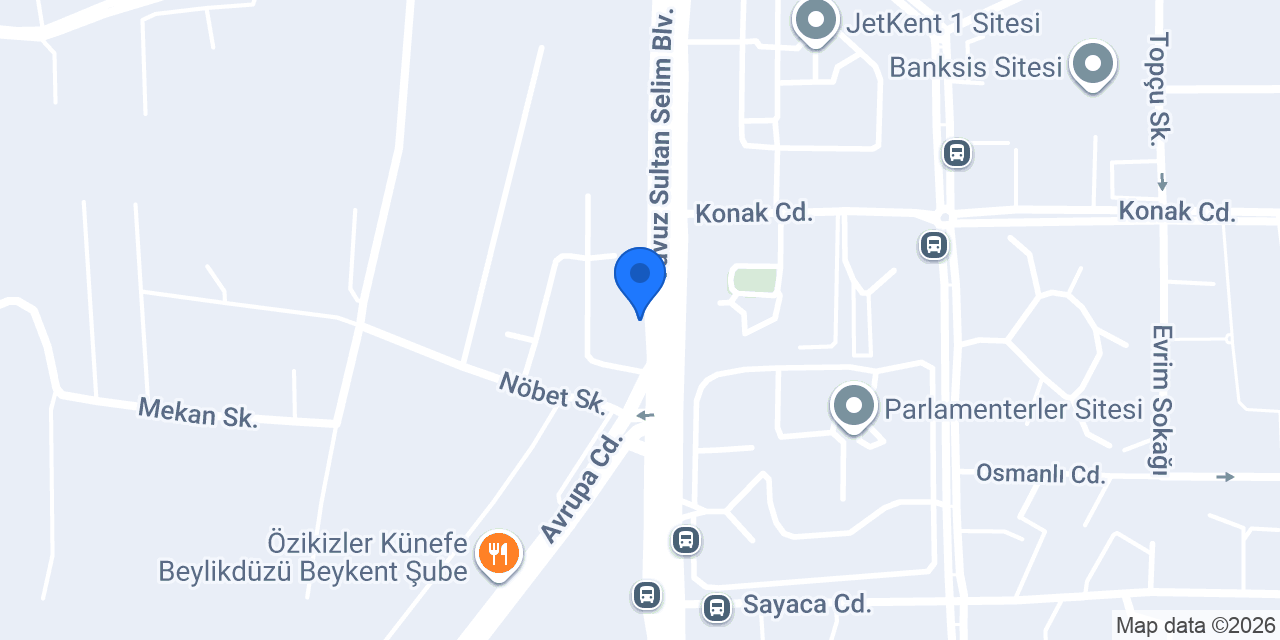Yapı Kredi - Beykent Bulvarı Şubesi konumu