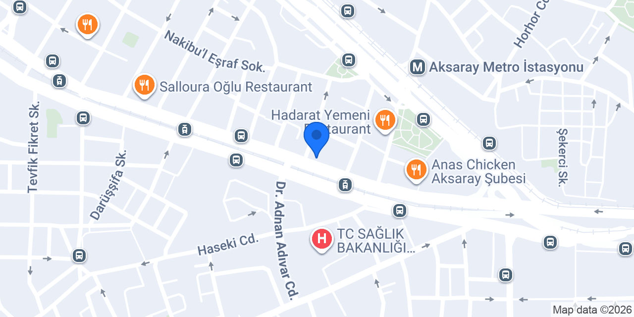 Orange - aksaray yusuf paşa konumu
