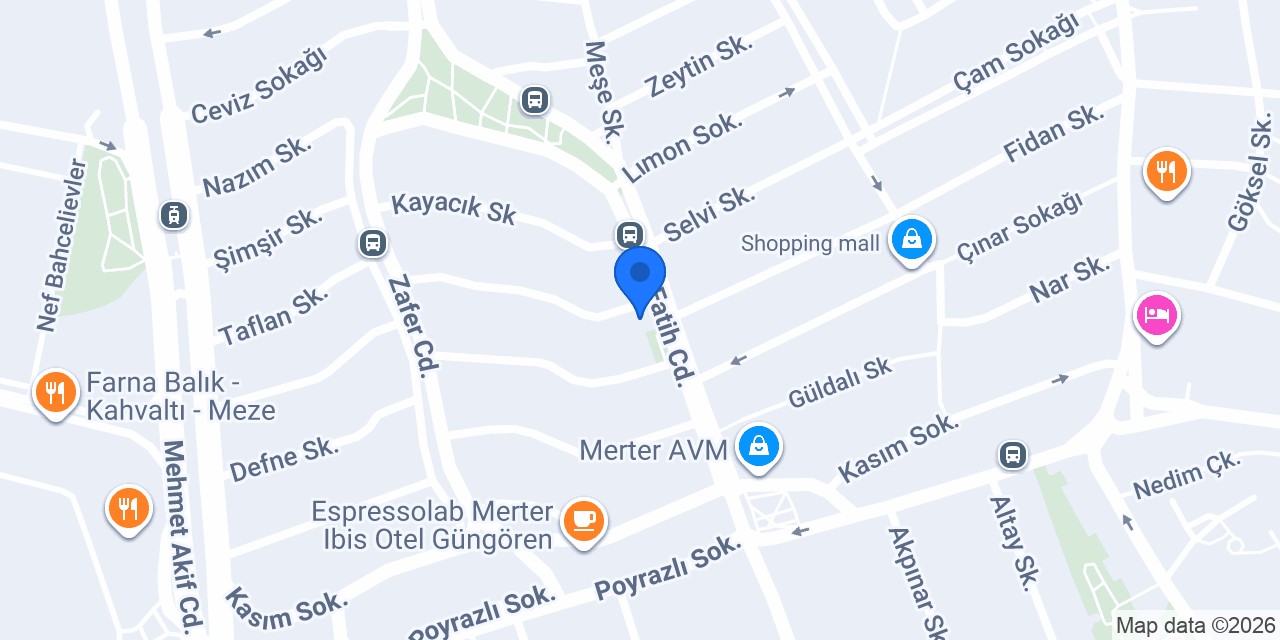Garanti BBVA Merter Tekstil Merkezi Şubesi konumu