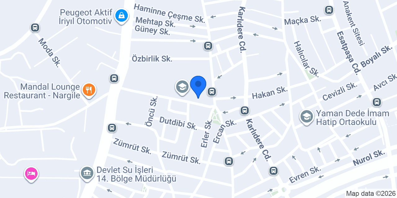 Kırklar Kız Yurdu konumu
