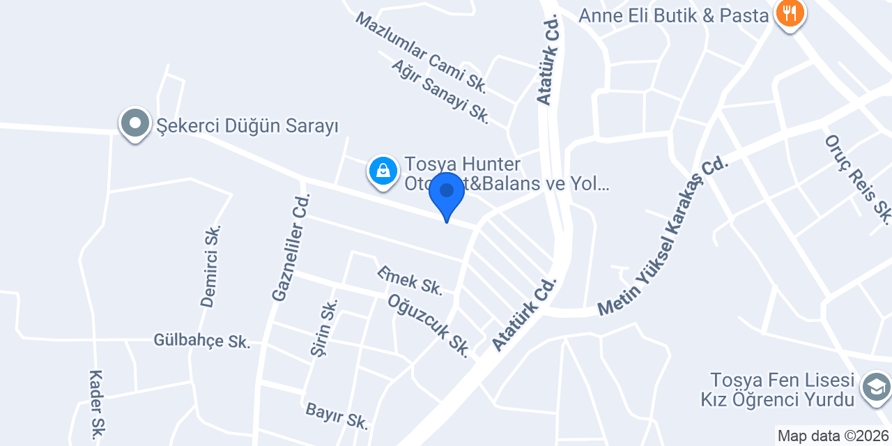 Tosya Çağdaş Otomotiv konumu
