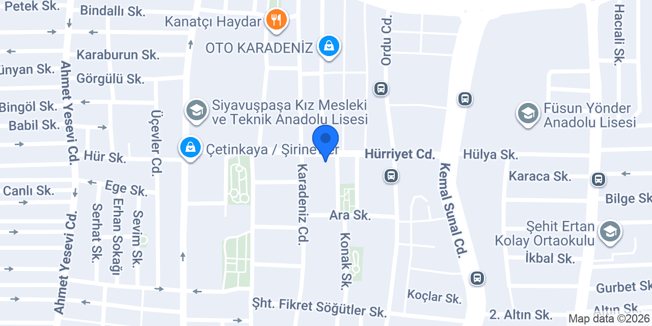 Parça Vitrini konumu
