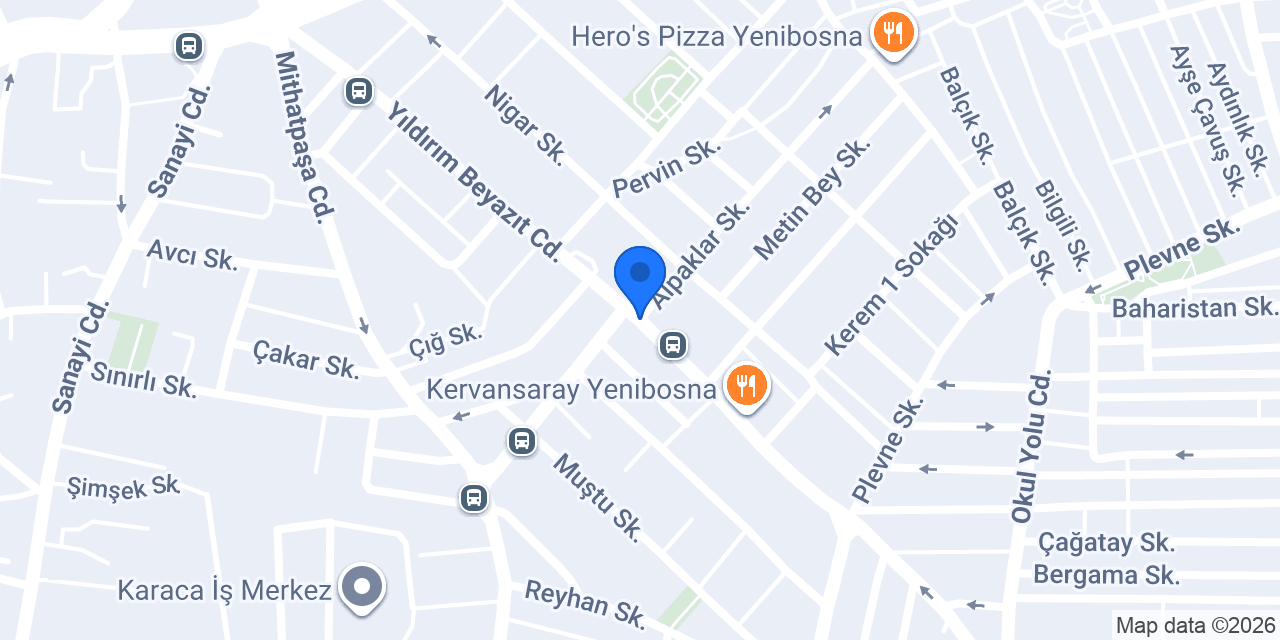 Boşnak Börekçisi konumu
