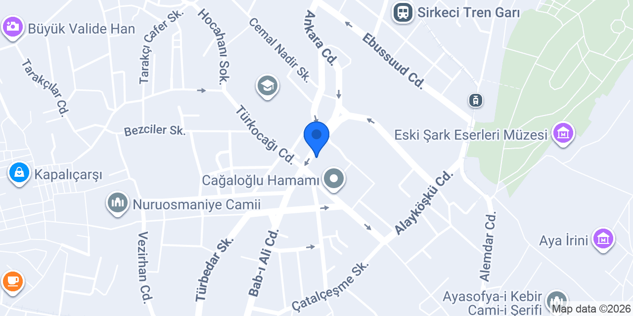 Ziraat Bankası Cağaloğlu Şubesi konumu