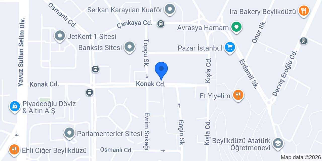 İstanbul dikim evi terzi konumu