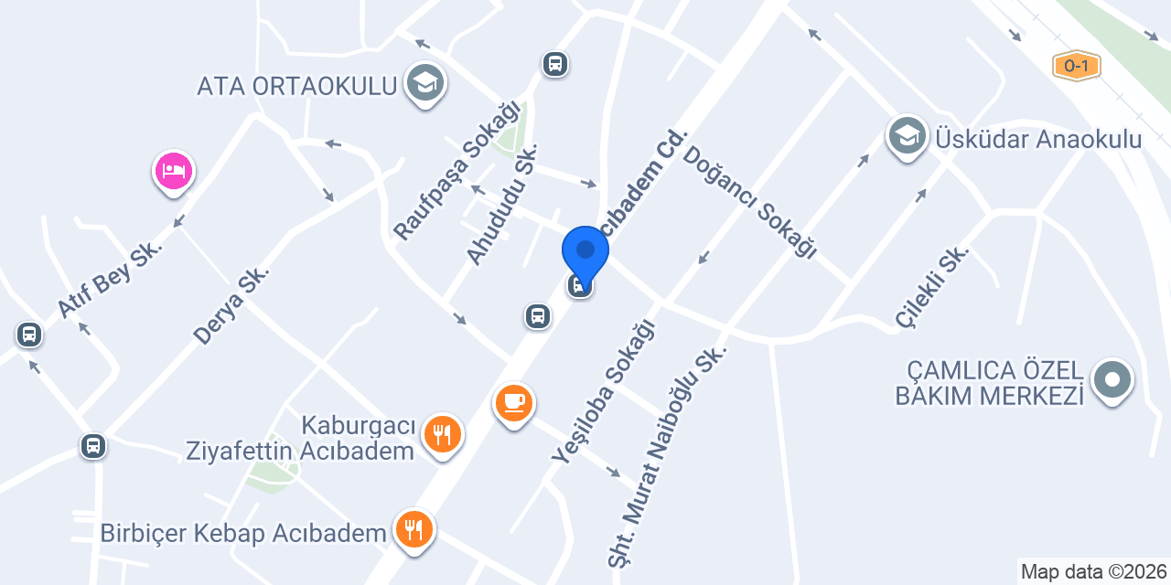 Bafetto Pizza Acıbadem konumu