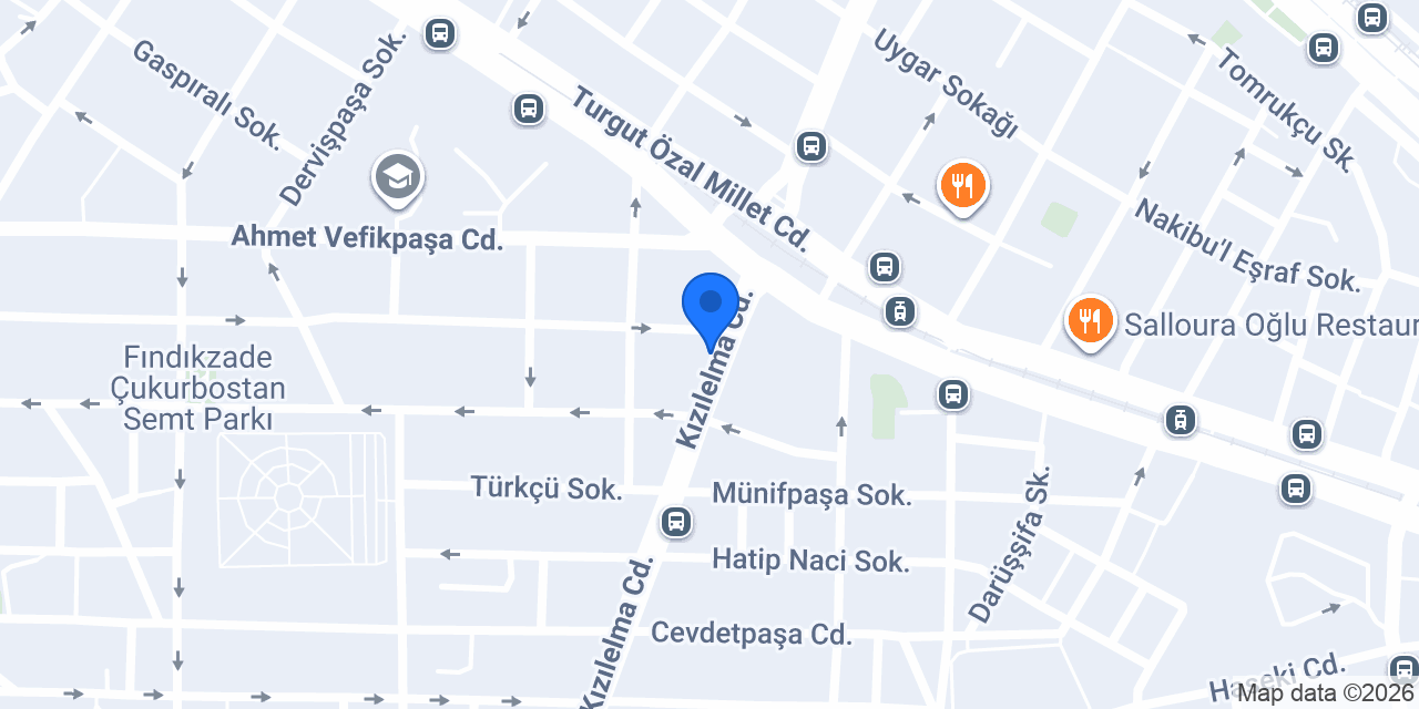 Vakıf Katılım Fındıkzade Şubesi konumu