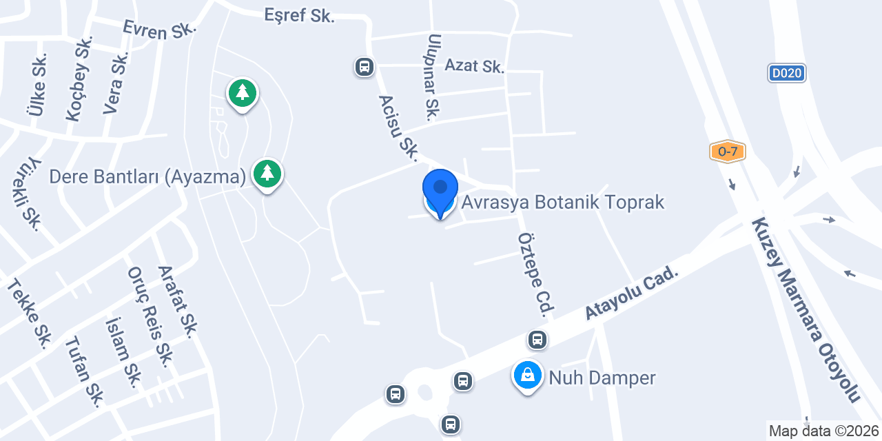 Avrasya Botanik Toprak konumu