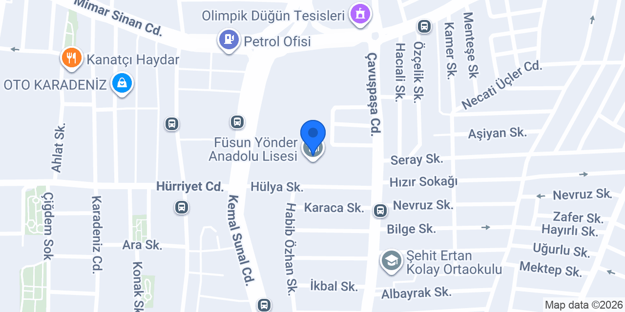 Füsun Yönder Anadolu Lisesi konumu