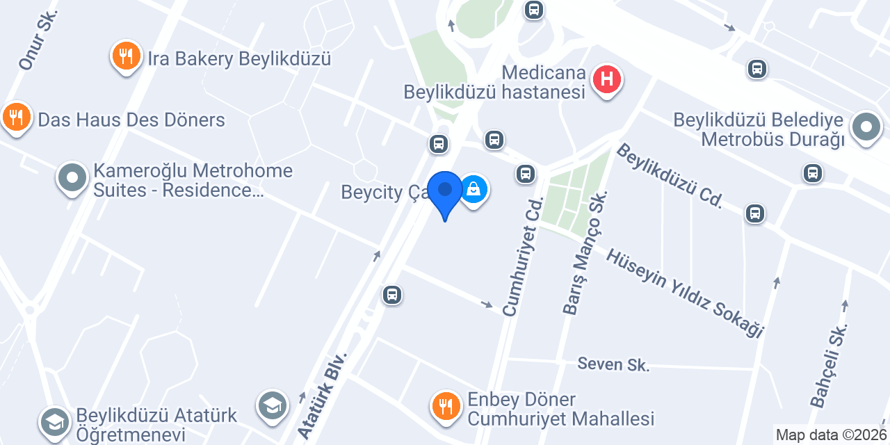 Garanti BBVA Beylikdüzü Meydan Şubesi konumu