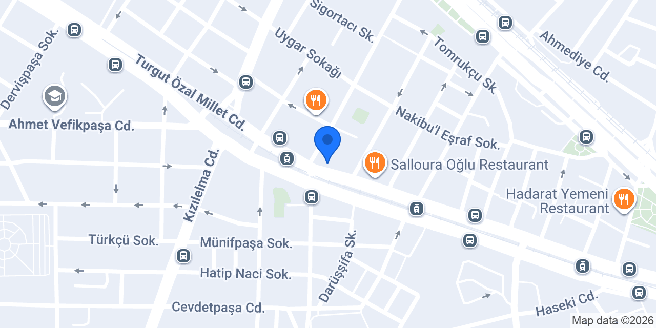 Türkiye Finans Fındıkzade Şubesi konumu