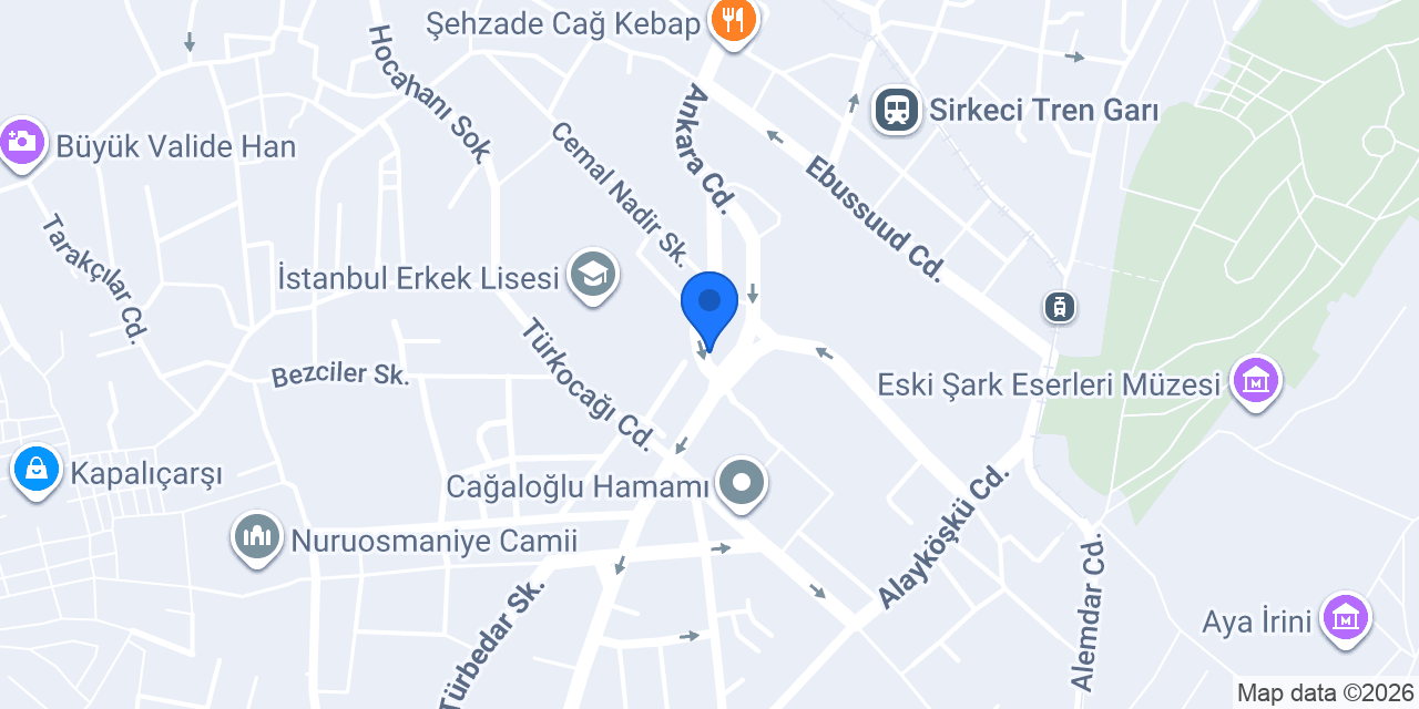 ERKAM YAYINEVİ CAĞALOĞLU ŞUBESİ konumu