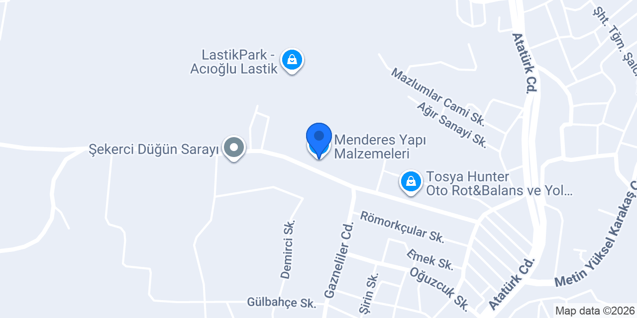 Menderes Yapı Malzemeleri konumu