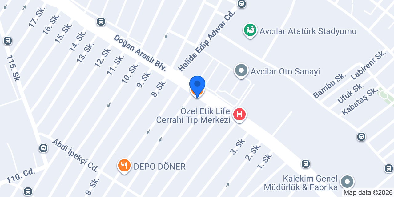 Hacıbaba Pastaneleri FABRİKA konumu