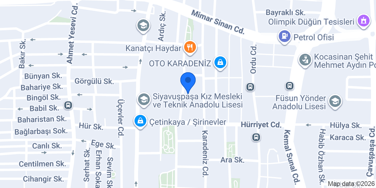 Ela Led Aydınlatma konumu