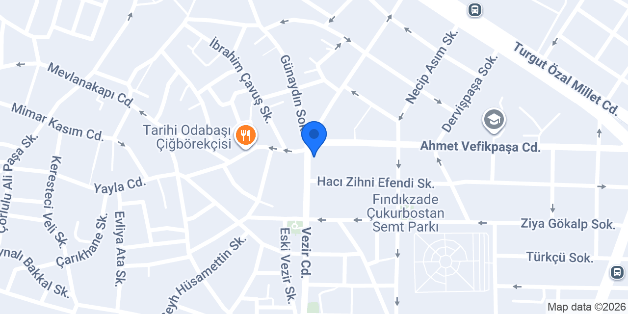 Damat Erkek kuaförü konumu