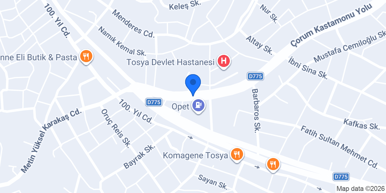 Sağlık Taksi Tosya konumu