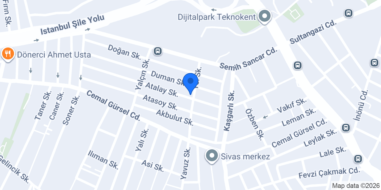 Boya Mehmet usta dekorasyon konumu