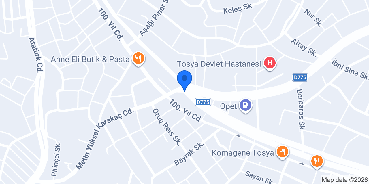 Tosya Çağdaş Otomotiv konumu