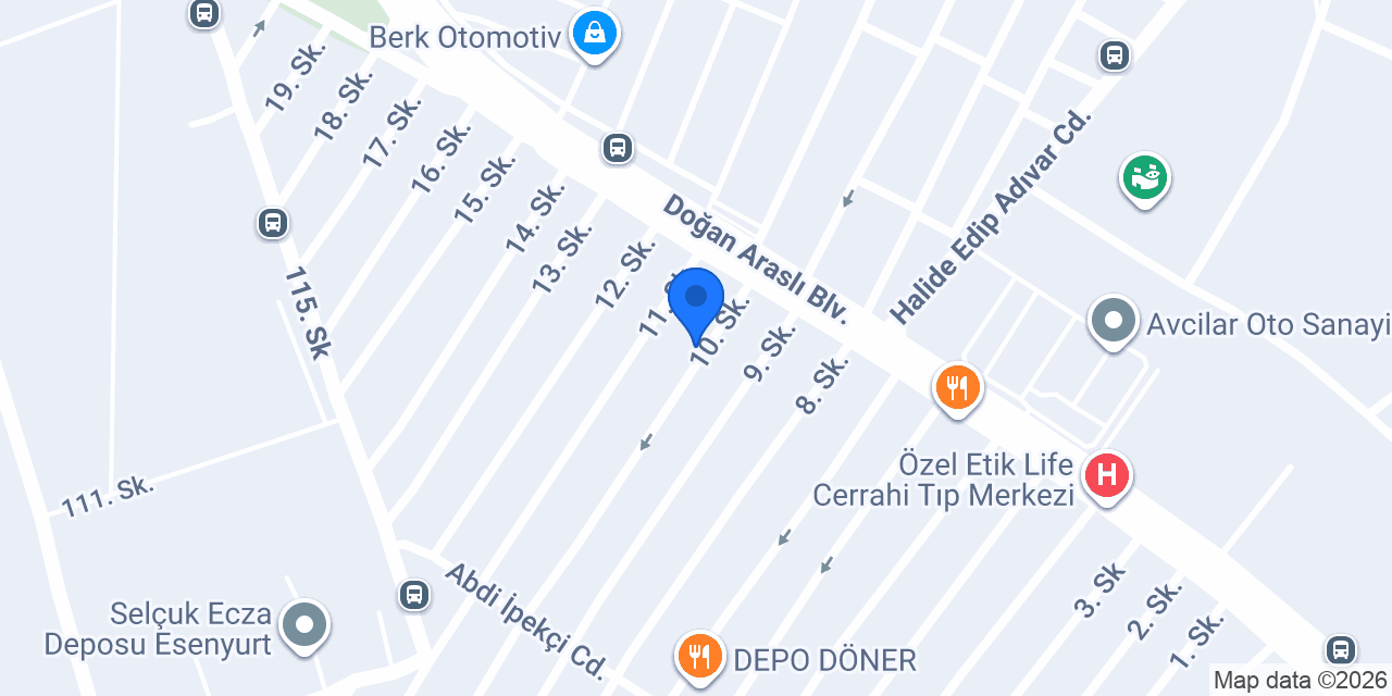 Bulut Yedek Parça konumu