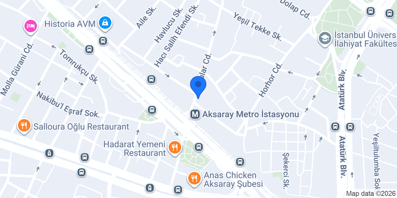 Kuveyt Türk Aksaray Metro Şubesi konumu