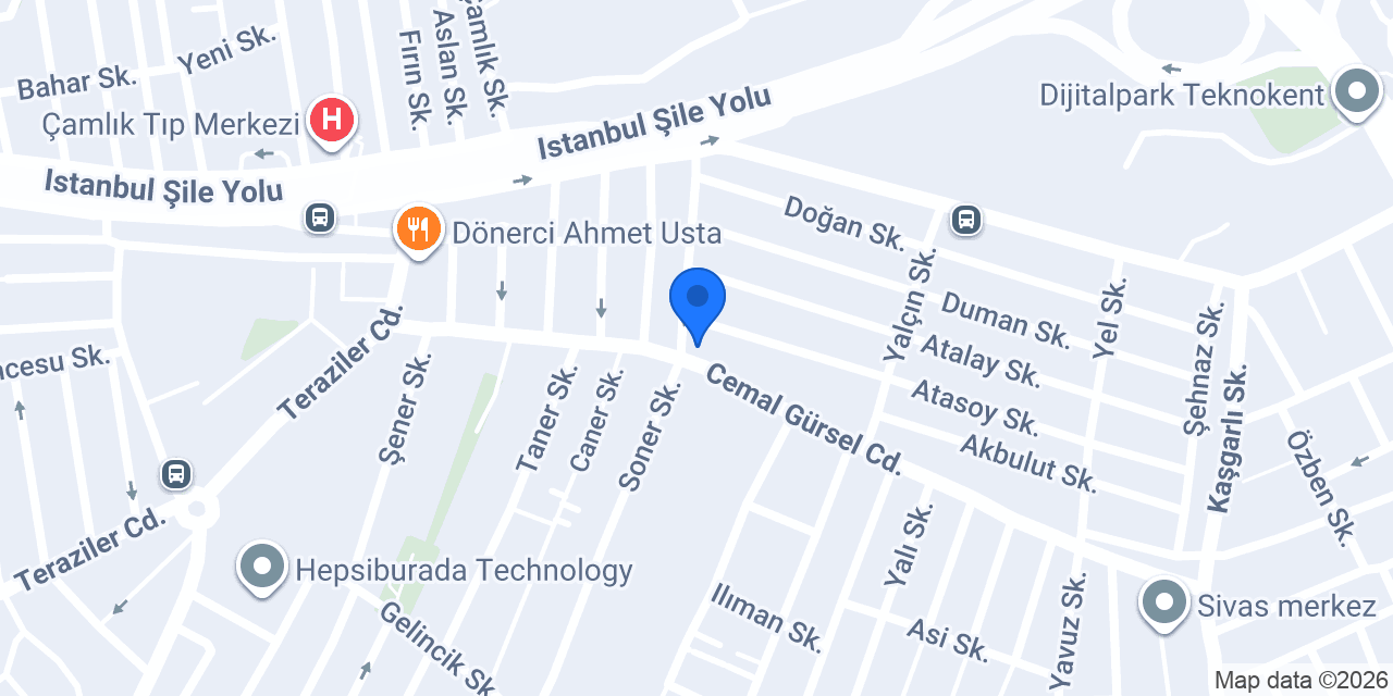 Tatlıbak Çamlık Şubesi konumu