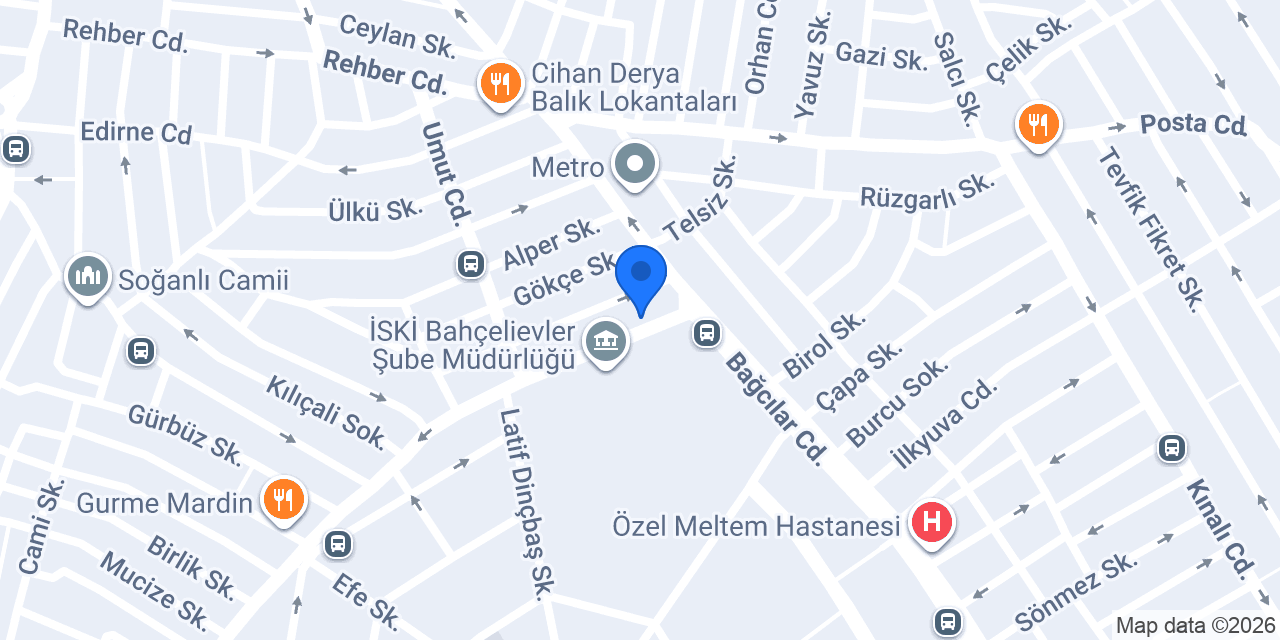 Bahçelievler Duvar Kağıtları konumu