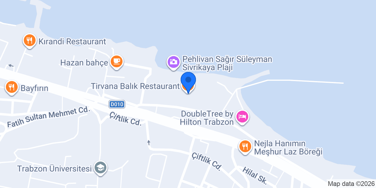 Tirvana Balık Restaurant konumu