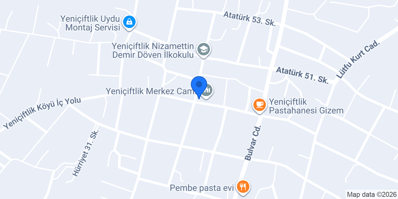 Yeniçiftlik Sağlık Ocağı konumu