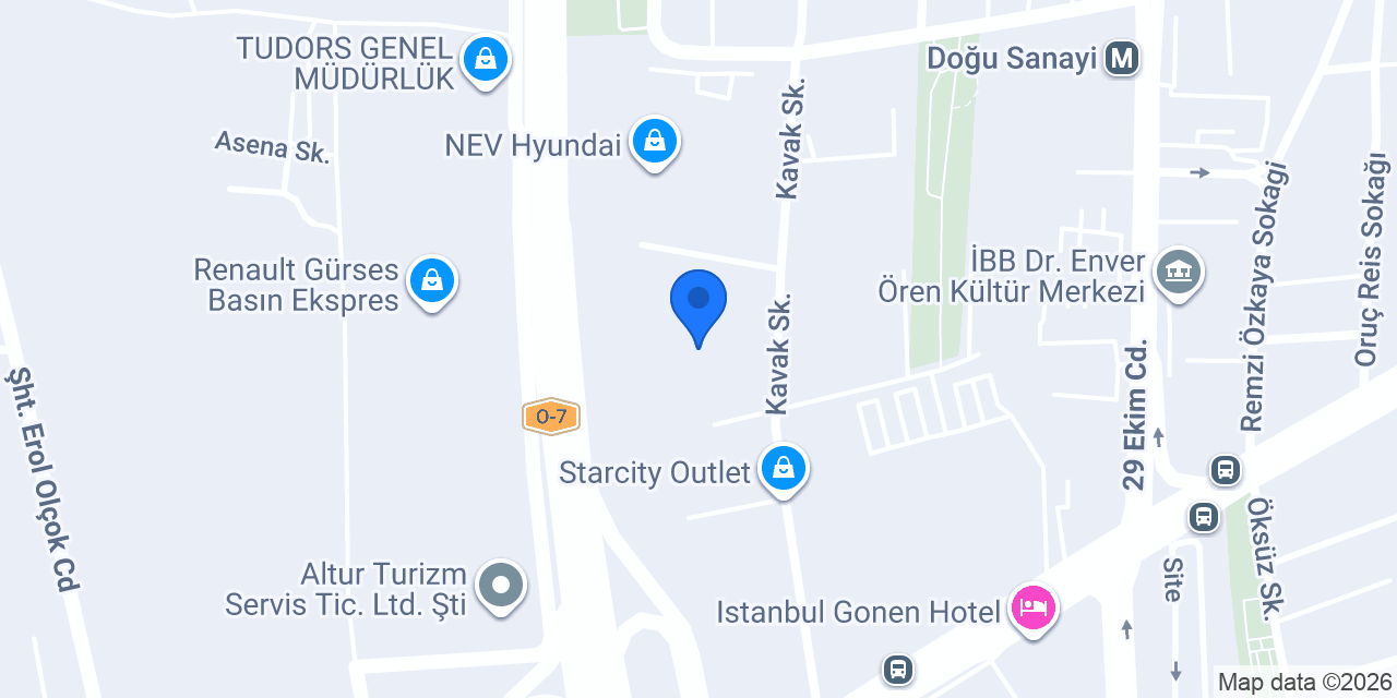 Mektebim Koleji Basın Ekspres Kampüsü konumu