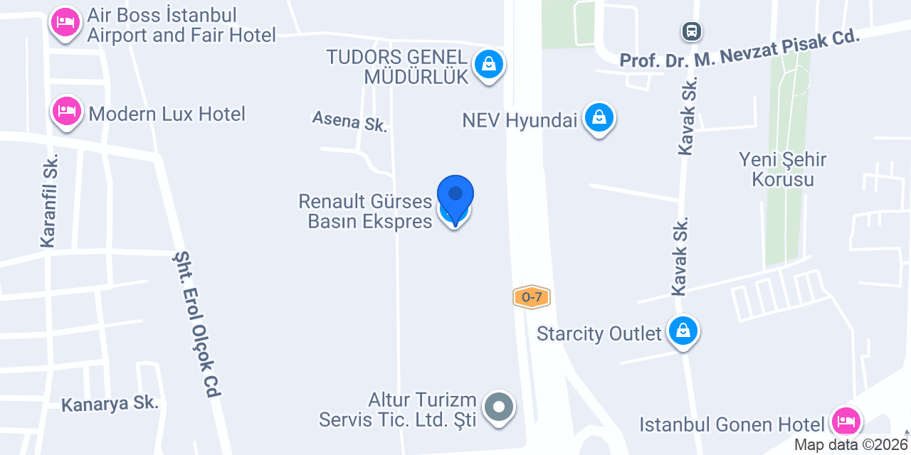 Dacia Gürses Bahçelievler konumu