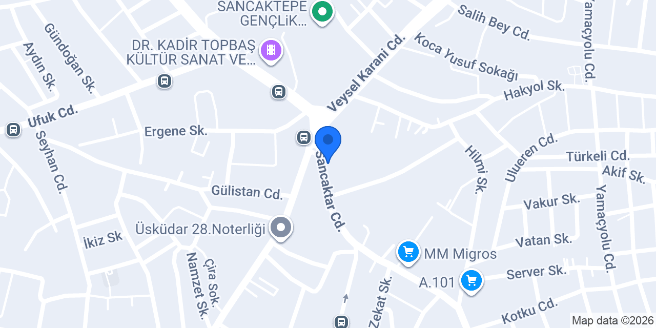 Şükr Et ve Piliç konumu
