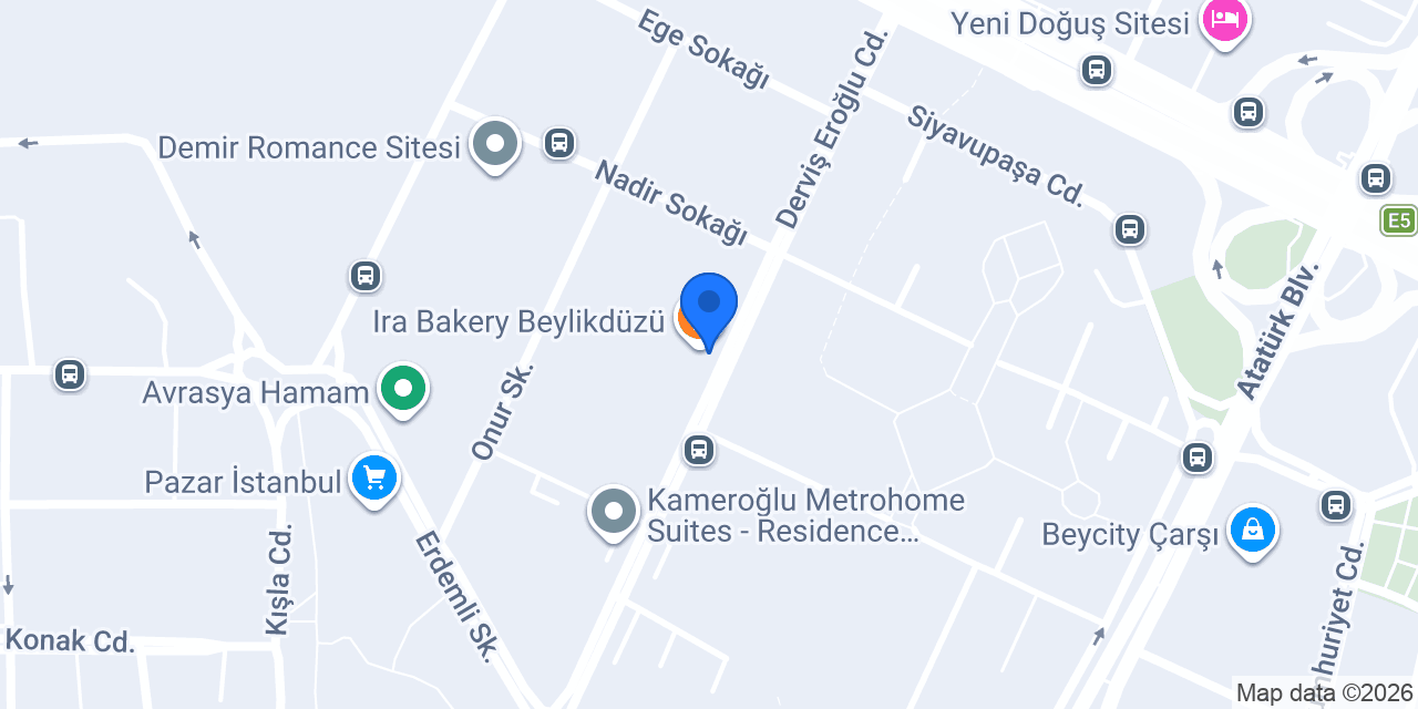 Ira Bakery Beylikdüzü konumu
