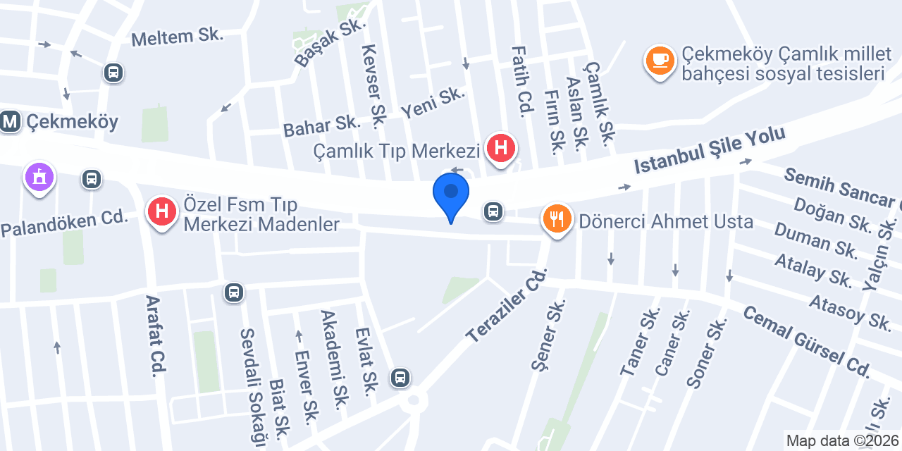 Meşhur Sarıyer börekçisi konumu