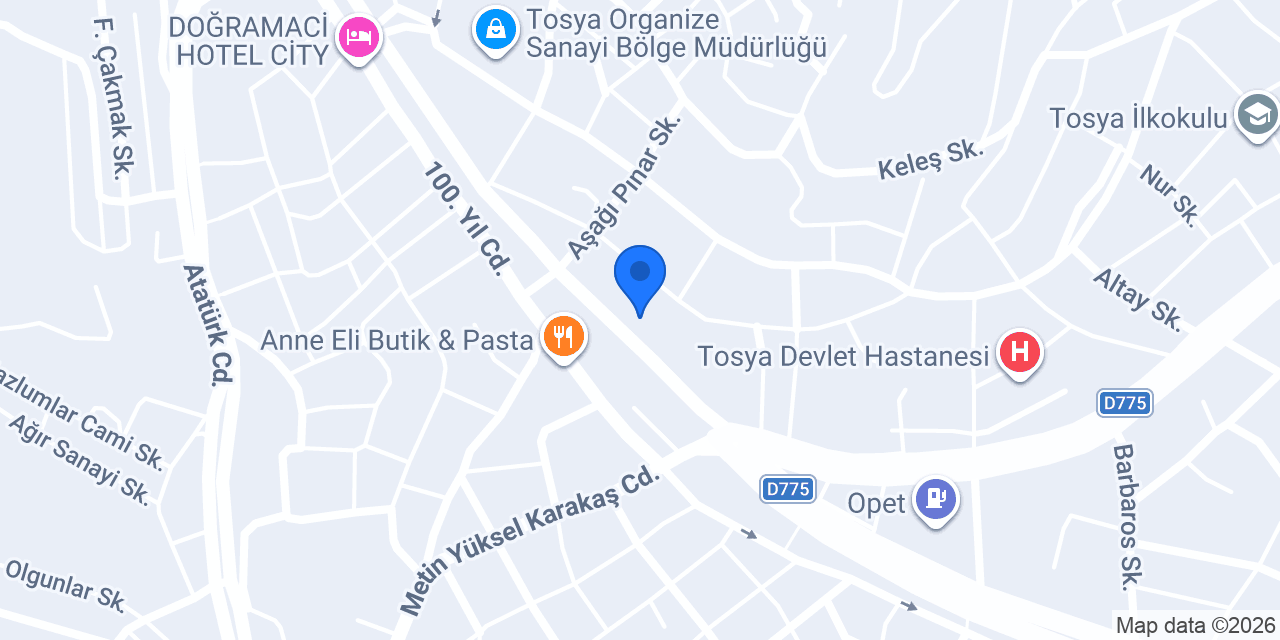 Tosya Sağlık Medikal konumu