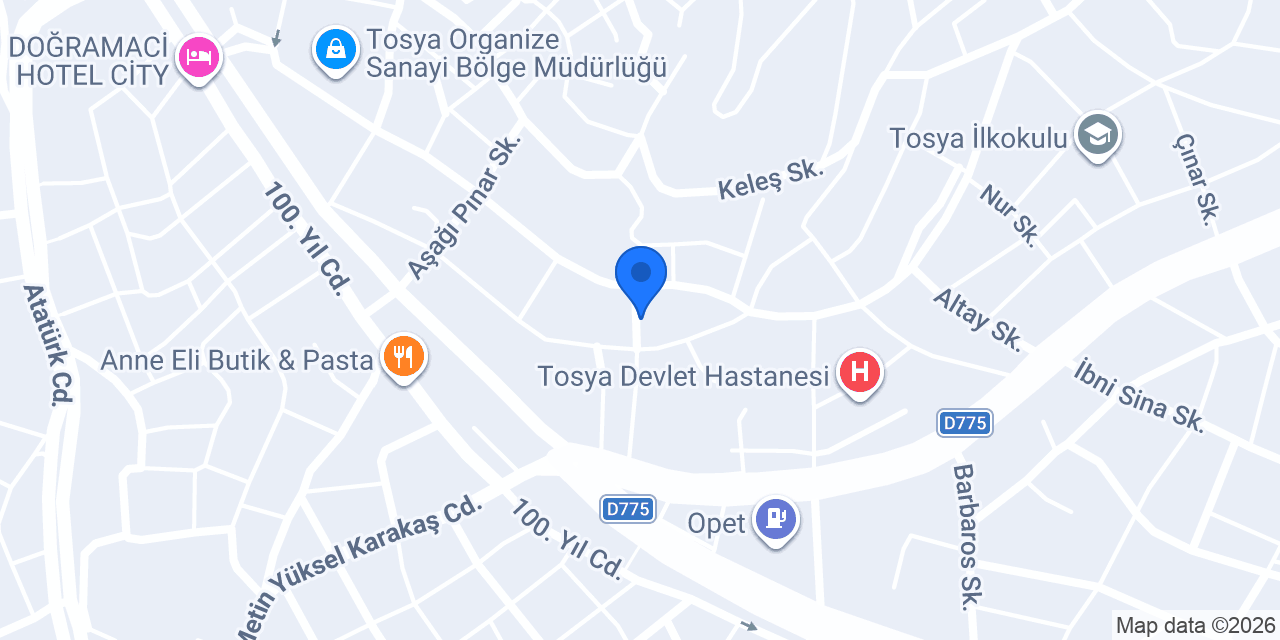 Ahi Evren Unlu Mamülleri konumu