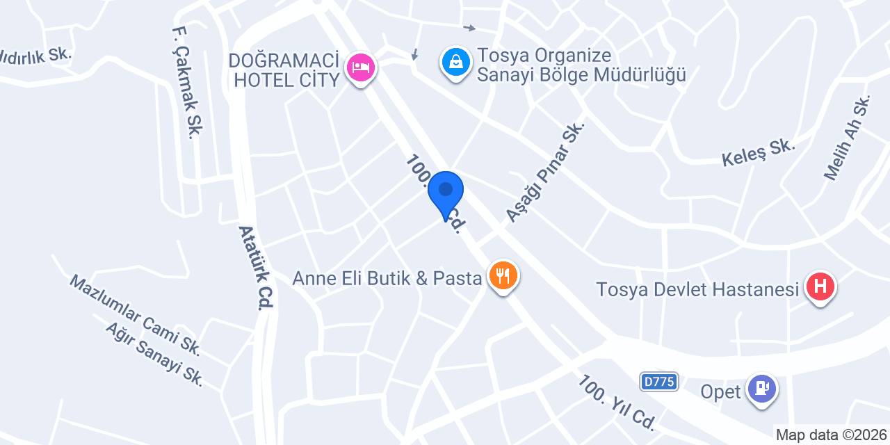 Ekol Baklava Tosya konumu