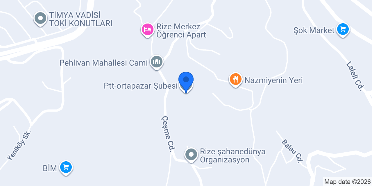 Ptt-ortapazar Şubesi konumu