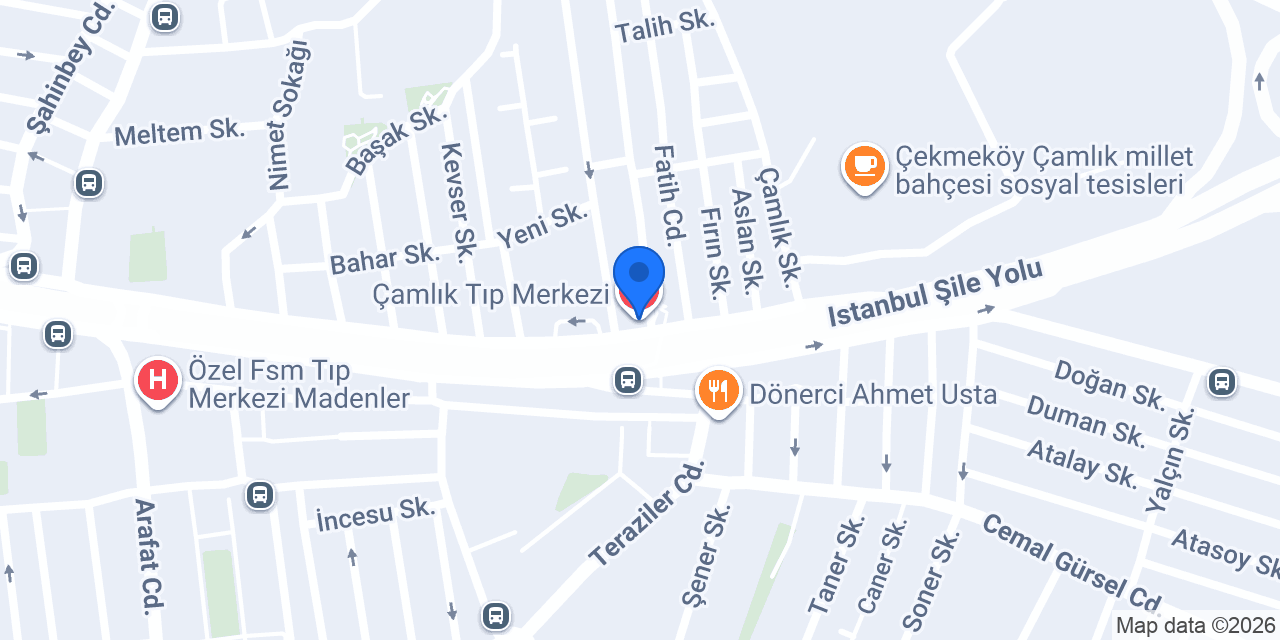 Çamlık Tıp Merkezi konumu