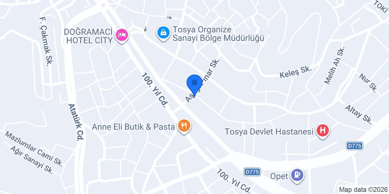TOSYA SÜRÜCÜ KURSU konumu