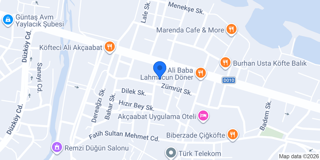 Üçüzler Cafe konumu