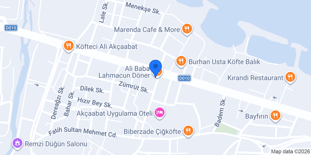 Ali Baba Lahmacun Döner konumu