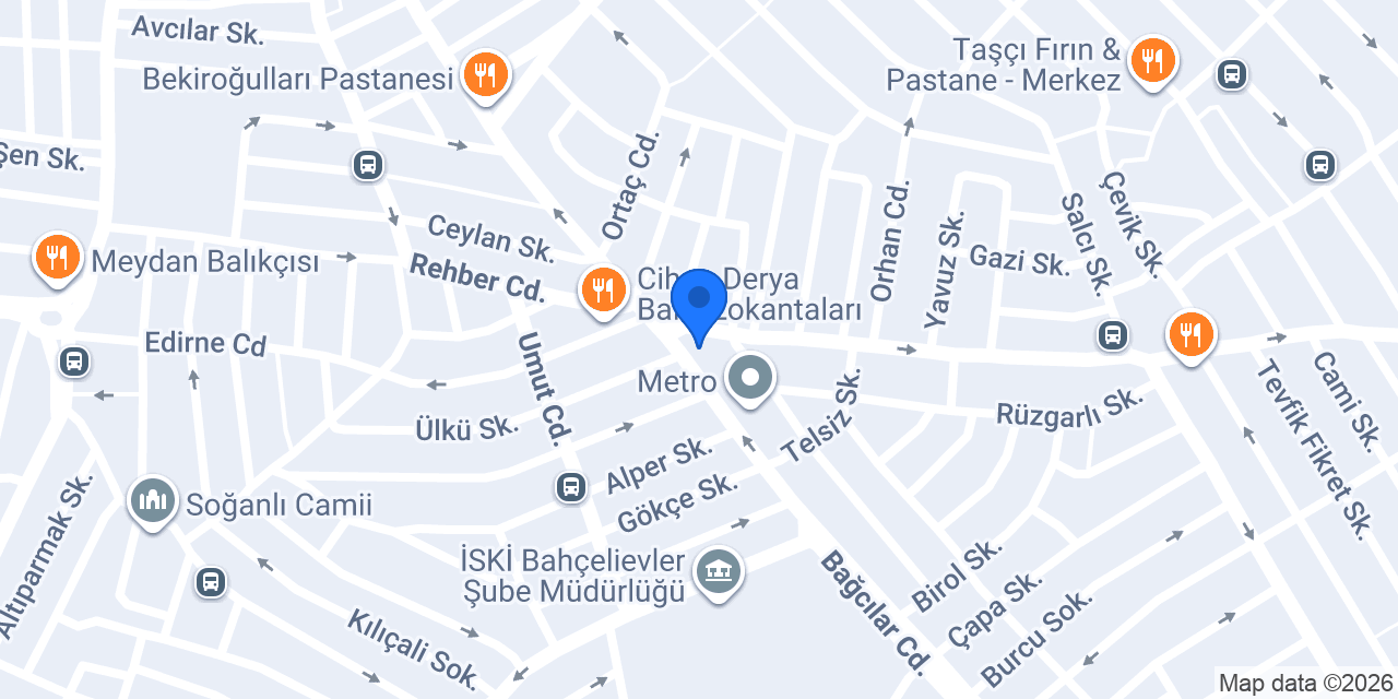 Çörte Pastaneleri konumu