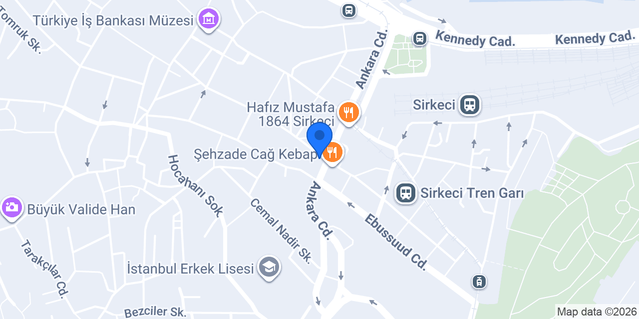 Abant Kahvecisi Sirkeci konumu