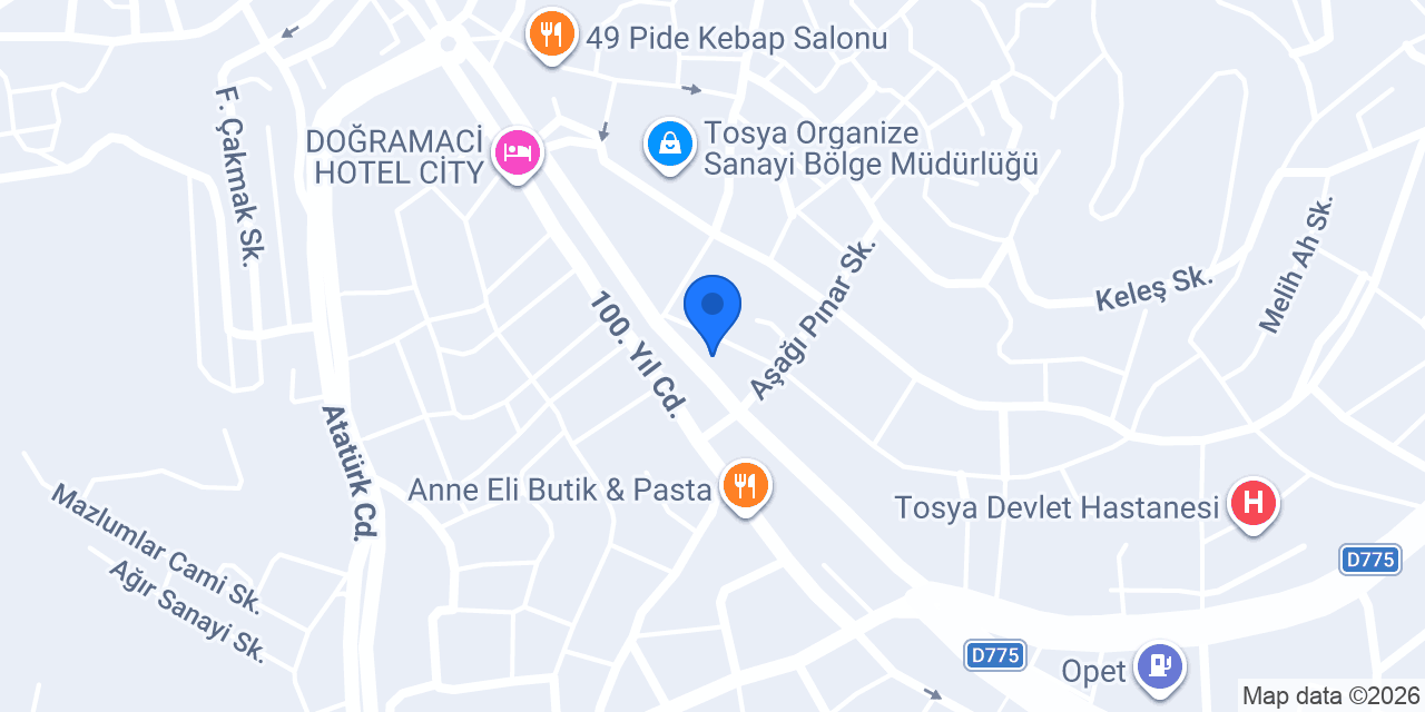 Ölmez Reklam Tosya konumu